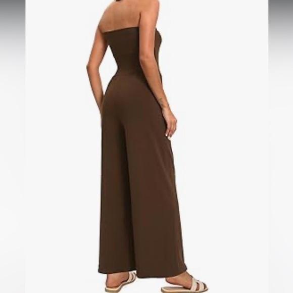 Darong Women's Summer One Pieces Tube Jumpsuits Casual
Spaghetti Straps Wide Leg - Picture 2 of 2